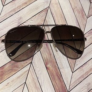 Salvatore Ferragamo SF131S gold &  Brown Aviator polarized gradient Sunglasses
